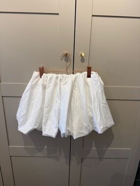 White Bubble Mini Skirt